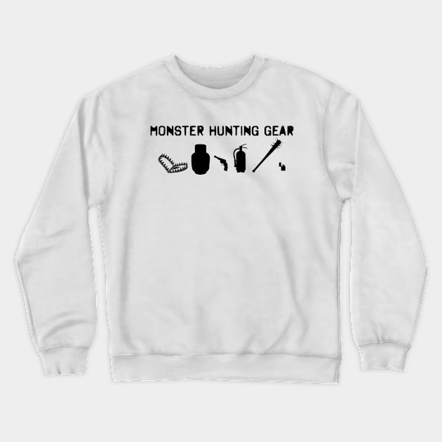 Monster Hunting Gear - Stranger Things Crewneck Sweatshirt by tziggles